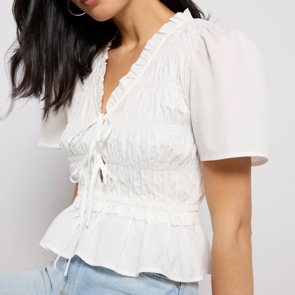 White Sheer Blouse - Picture 2 of 14
